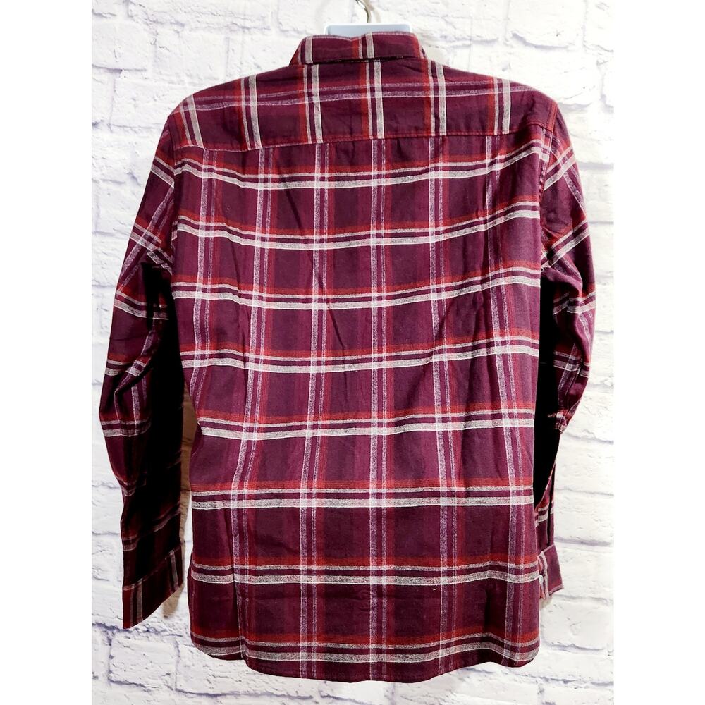 Apt 9 Burgundy Plaid Button Up Pointed Collar Shi… - image 3
